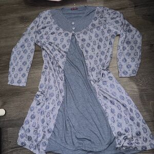 Paisley Cardigan and Dress Set